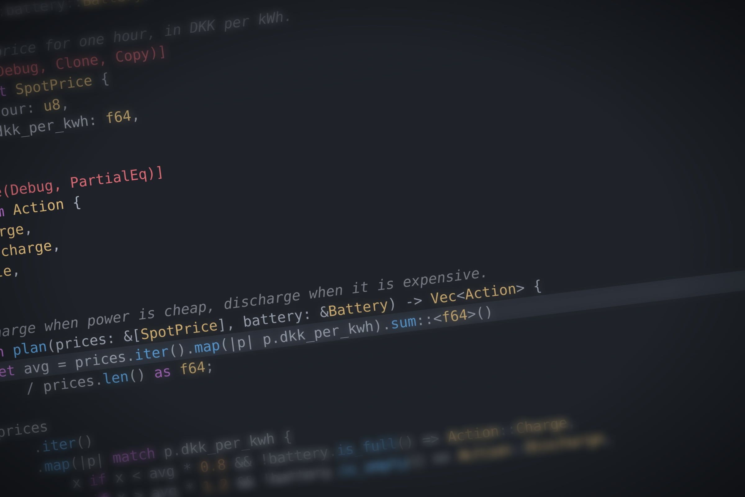 Rust-kode i en editor